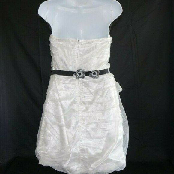Esley White Bubble Dress Size S Party Dance - Picture 6 of 8